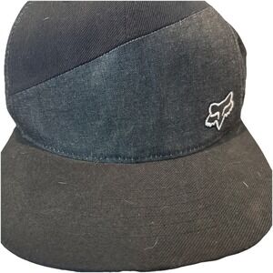Fox Racing Hat Black On Charcoal Gray/black Adjustable Great Condition
